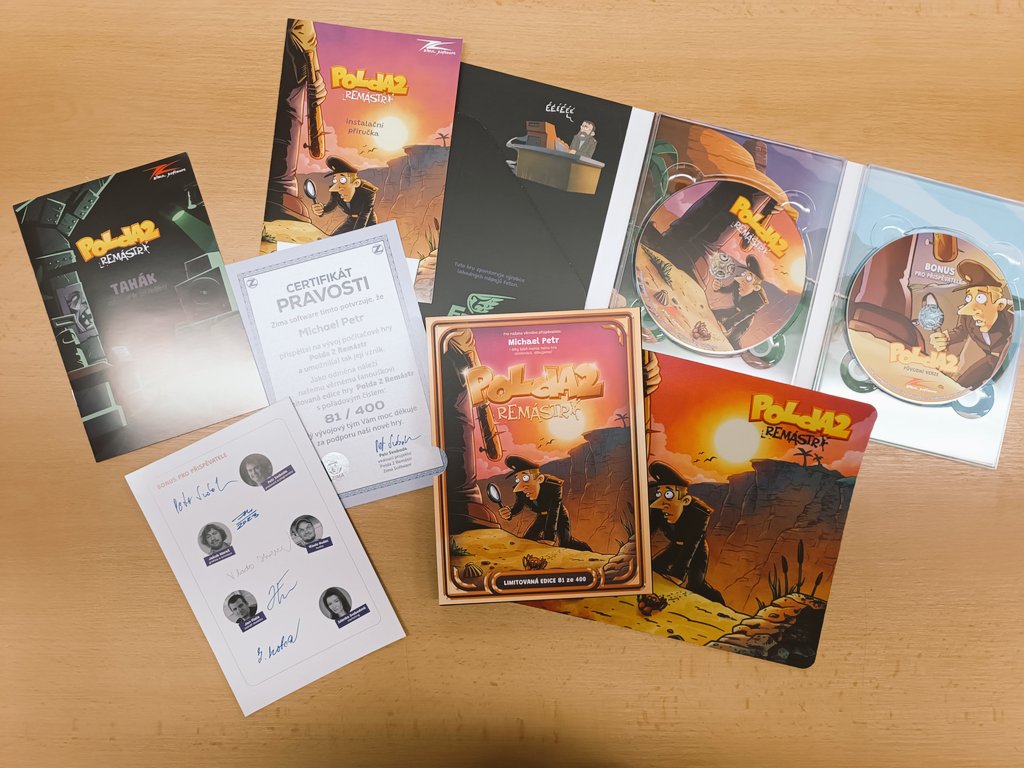 Majkl_Petr's tweet image. Kdo by to byl řekl, že letos bude mít nejlepší sběratelku Polda 2 od #zimasoftware aka Petr Svoboda a spol. Personalizovanou krabičku mám teda první. 😉