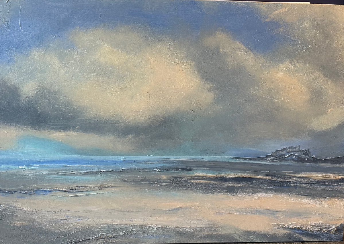 Bamburgh Evening Solitude
Mixed media on 100x70 cm canvas