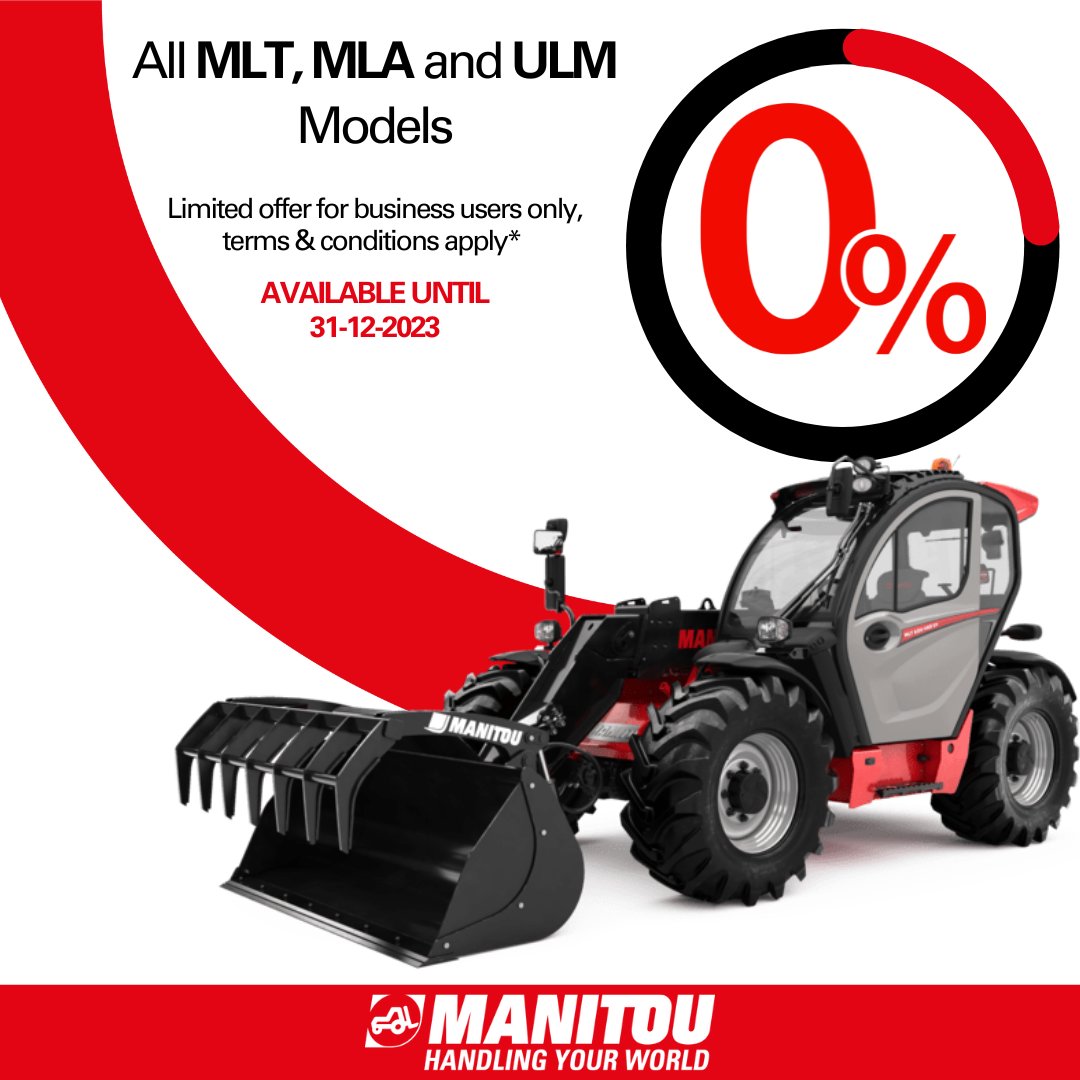 Are you feeling festive? So are we! Enjoy this Christmas 0% finance on all MLT MLA and ULM models. 🎄

Be quick, offer ends 31/12/2023

For more information, click here: manitoufinance.co.uk/promotions/  

#Christmasdeal