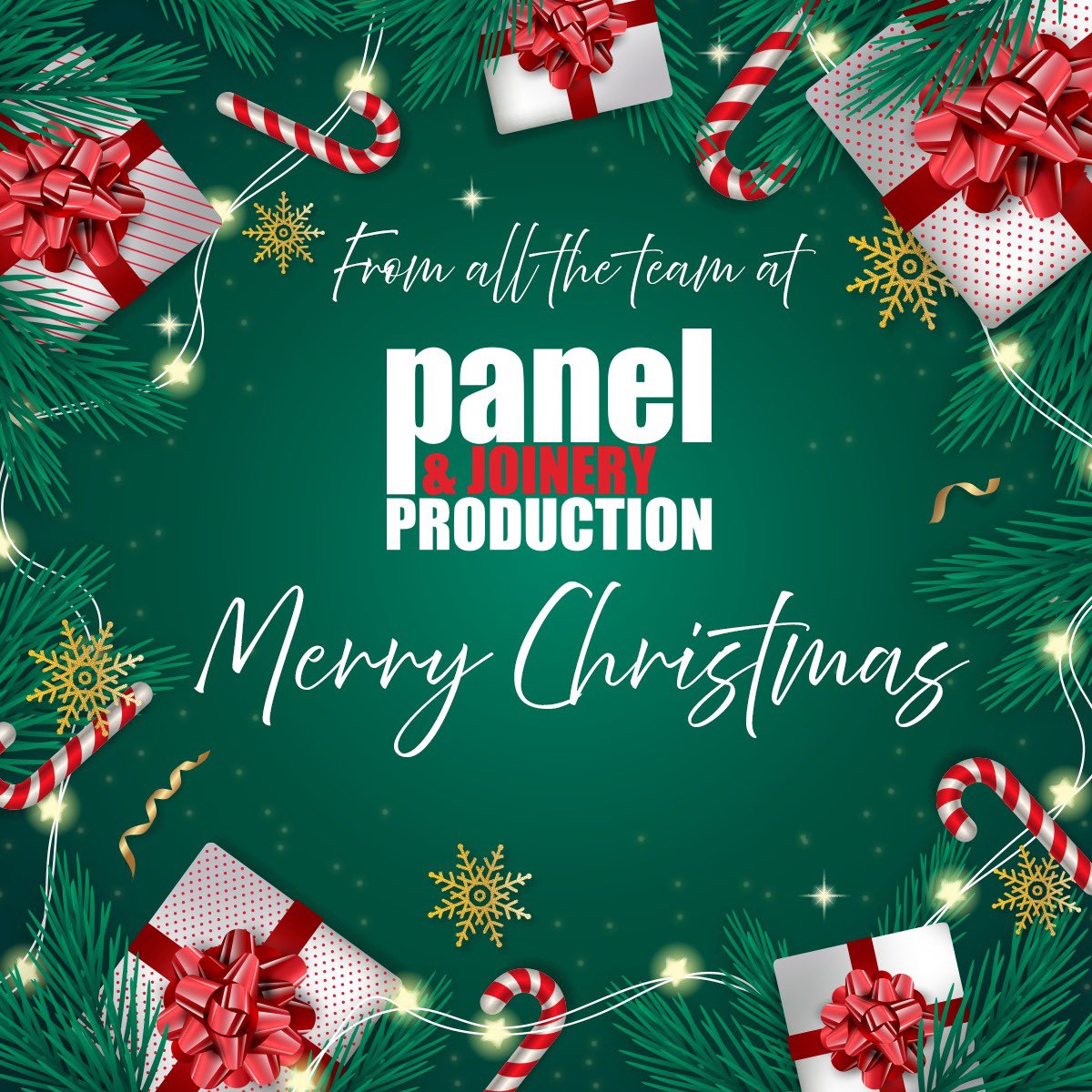 Merry Christmas from all the team at Panel & Joinery Production 🎄
.
.
. 
.
#woodworkingmachinery #panels #wood #dustextraction #saws #homag #routing #decorativepanels #boards #components #joinery #cutting #furniturefittings #furnituremanufacturing #handling