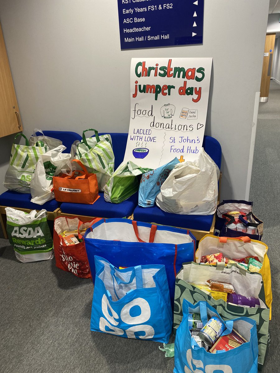 We’ve said it before and we’ll say it again, our families are the best! Along with the amazing food donations, we were given £113.92 to be shared with Ladled with Love and St John’s Food Hub. #ChristmasJumperDay #ProudAsPunch