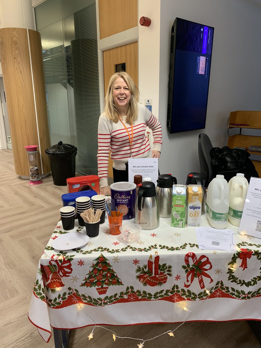 TeesStudentLife's tweet image. It’s chilly outside but a warm welcome awaits in the Library. Call in for a warm festive greeting, free hot drink, biscuits and a chance to win your January shop  #StudentandLubraryServices #Libray