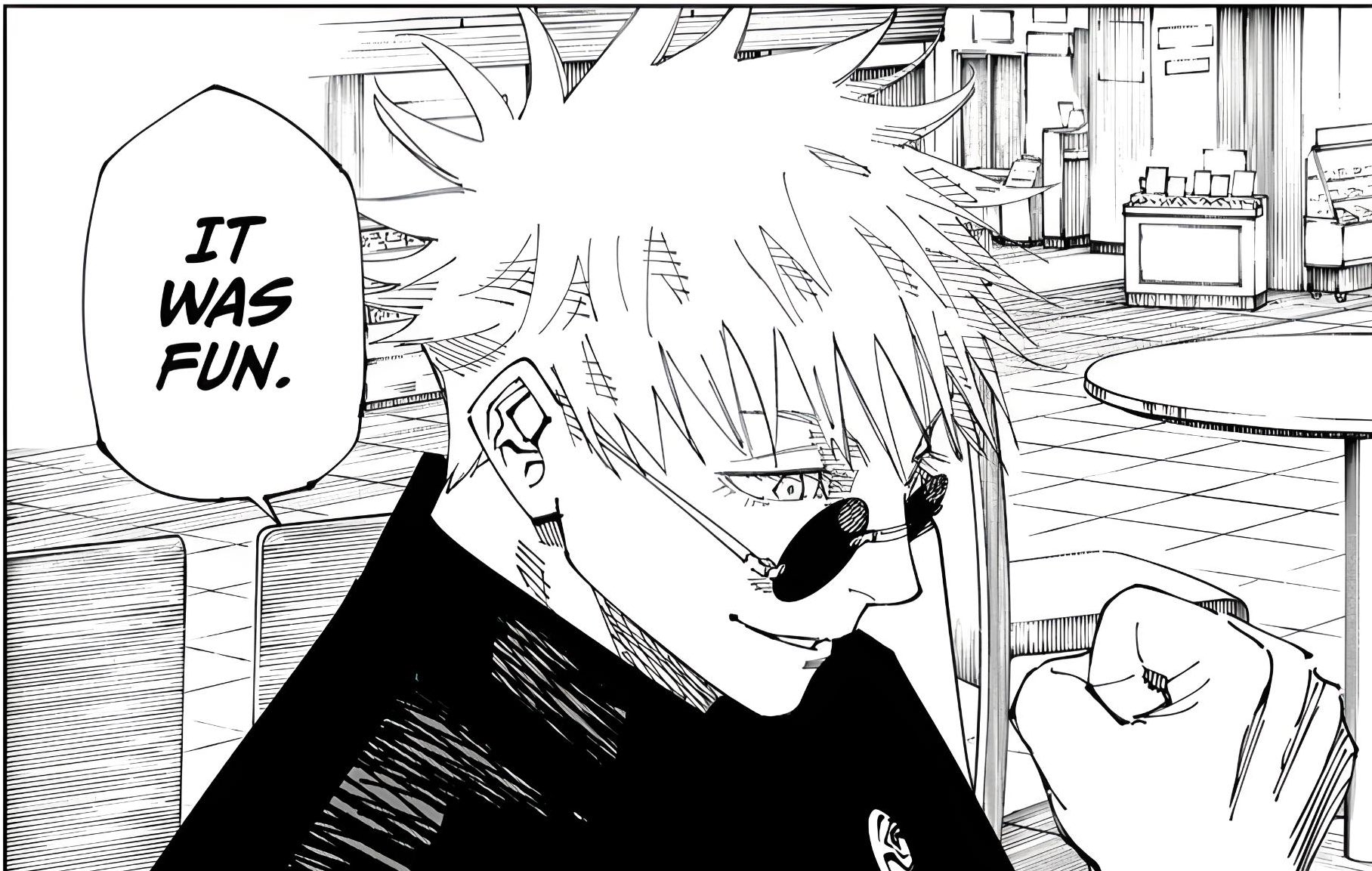 Kim on X: "Gojo does not want to be stuck in the past. Oh welp I made a mistake the other day. I'm pretty much glad that he met the people from