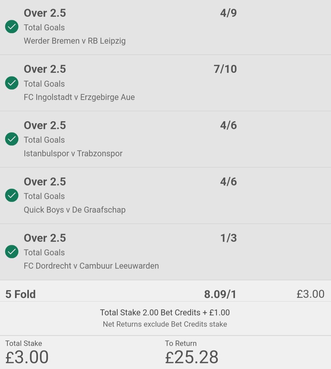 garydoc777's tweet photo. Tuesday overs acca's https://t.co/M50FLX7x0q