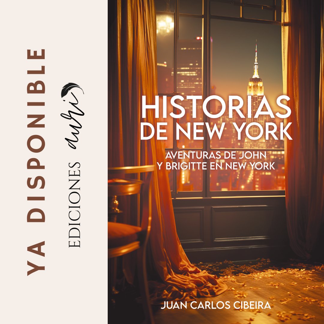 YA DISPONIBLE EN NUESTRA WEB

🌆 Conoce Historias de New York: Aventuras de John y Brigitte en New York, la nueva comedia de Juan Carlos Cibeira.

💥 ¿Te atreves con esta hilarante lectura?

edicionesauri.com/catalogo/histo…

#bookstagram #bookstagramespaña #historiasdenewyork