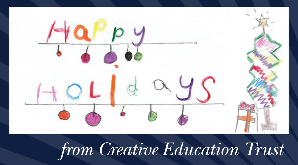 We would like to wish all pupils, parents, colleagues, and friends of @CreativeEdTrust, Happy Holidays! This beautiful artwork was created by Emily A, year 1 pupil at @3PeaksAcademy #Tamworth. Winner of this year's CET Festive Card Competition. Congratulations, Emily! 🥳