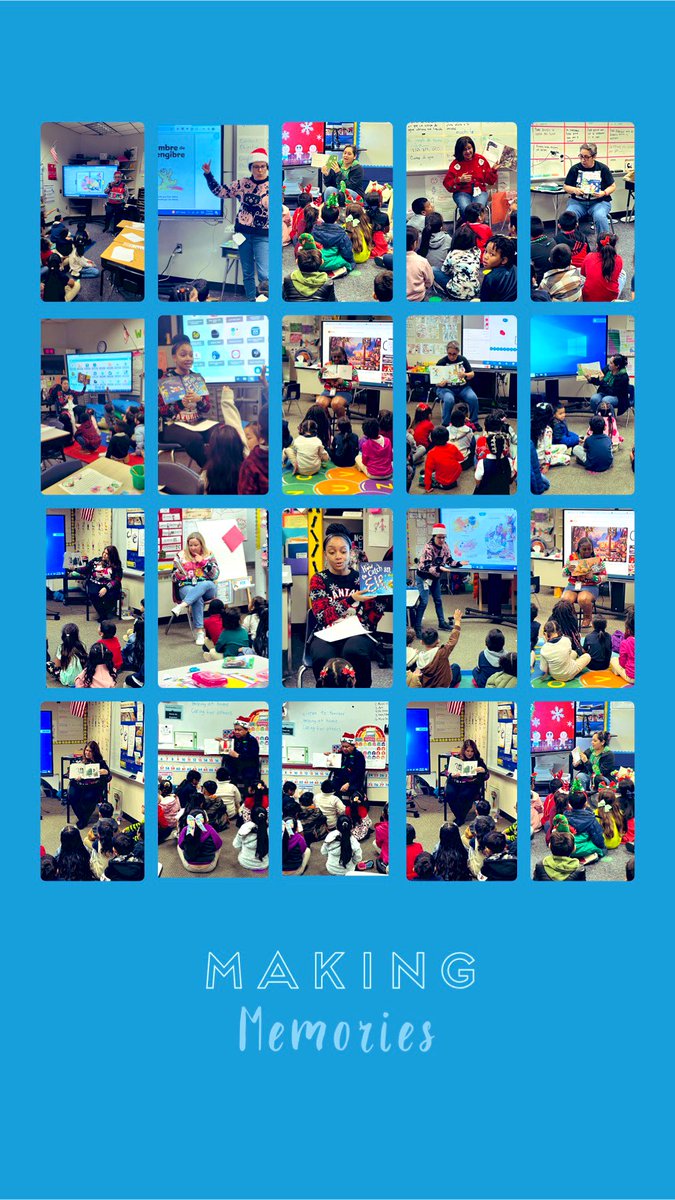 Literacy Committee presents our 1st annual Holiday Read Aloud ! Our bobcats were extremely excited and engaged. Big Shout out to all of our special guest readers! @TeraeHarris @MatturroMEd @ajbushelem #OneTeamOneGoal #BobCatBusiness