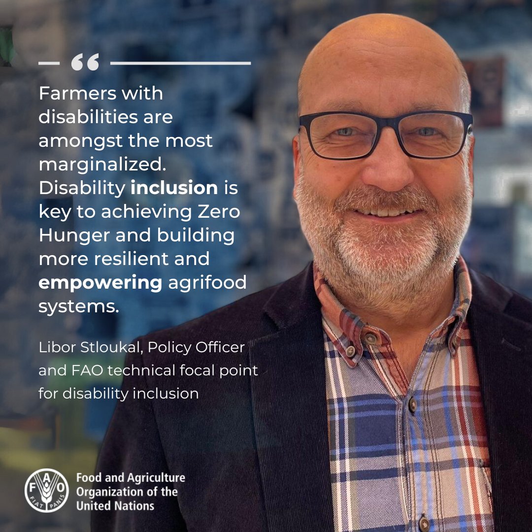 FAO Social & Economic Development (@faosocioecon) on Twitter photo #DYK that <a href="/FAO/">Food and Agriculture Organization</a> works to ensure that farmers with disabilities are 🗝️ actors in building resilient agrifood systems?
Learn more about FAO's work in promoting decent work in the agriculture sector.
👉fao.org/rural-employme… #DYK that <a href="/FAO/">Food and Agriculture Organization</a> works to ensure that farmers with disabilities are 🗝️ actors in building resilient agrifood systems?
Learn more about FAO's work in promoting decent work in the agriculture sector.
👉fao.org/rural-employme…