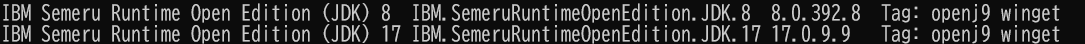 kazssym's tweet image. Updated Semeru Runtime Open Edition (8 and 17) on #WinGet. #OpenJ9