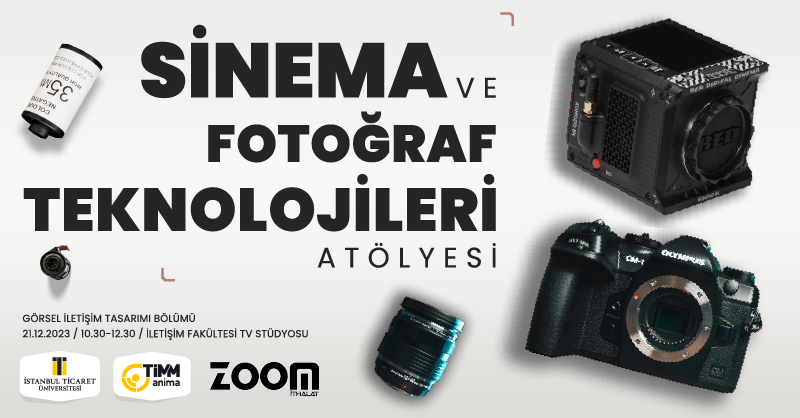 Görsel İletişim Tasarımı Bölümü ve Film Canlandırma Atölyesi tarafından düzenlenen "Sinema ve Fotoğraf Teknolojileri Atölyesi" etkinliği, 21 Aralık Perşembe günü 10.30'da İletişim Fakültesi TV Stüdyosu'nda gerçekleşecektir. Tüm öğrencilerimiz davetlidir. <a href="/ticaretedutr/">İstanbul Ticaret Üniversitesi</a>
