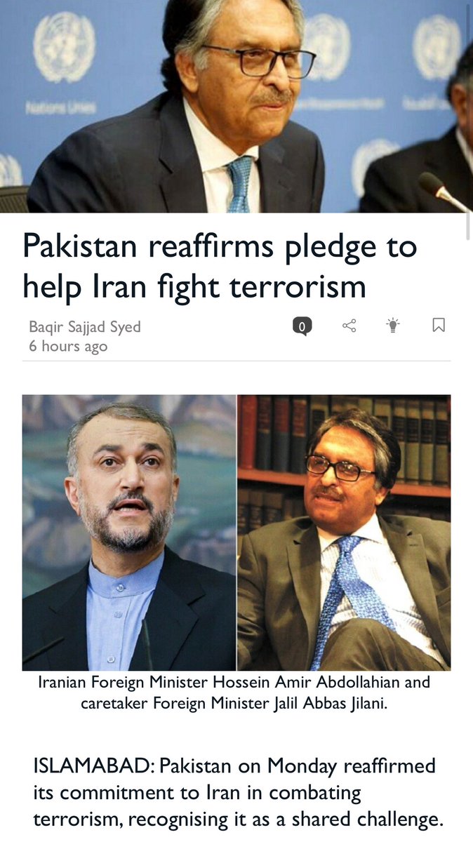 TEAM PAKISTAN Lashkar-e-Toiba Jaish-e-Mohammad Hizbul Mujahideen TEAM IRAN Hamas Hezbollah Houthi Terrorists And now Pakistan will help Iran fight terrorism. Both countries do not see the irony of their “pledge”.