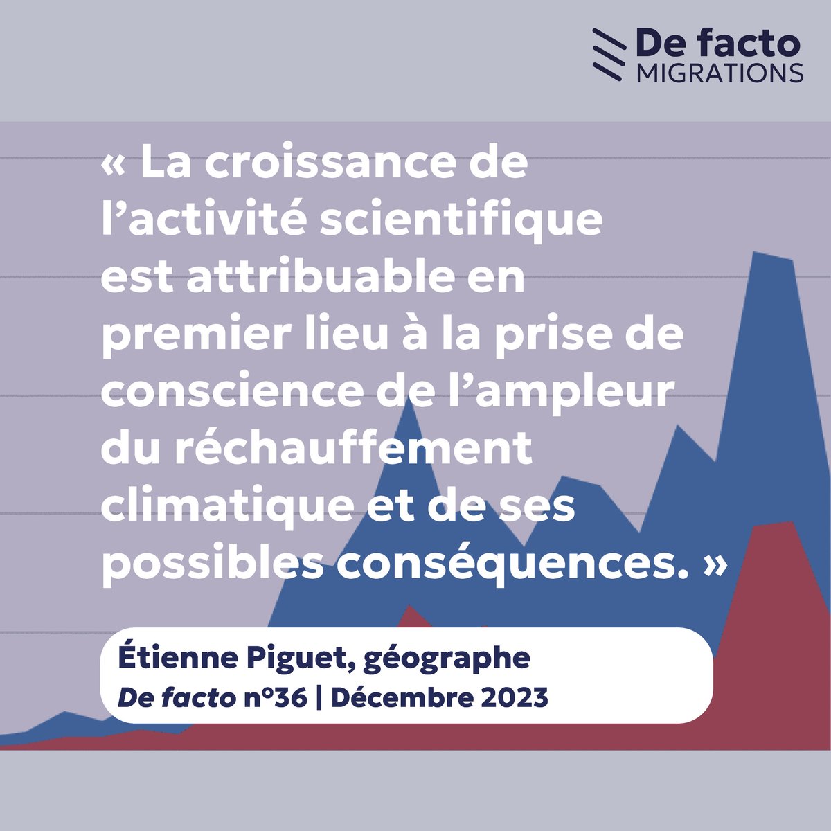 [De facto / En chiffres ] « Mobilité – Environnement – Climat : une recherche en plein essor », Étienne Piguet géographe (@UniNeuchatel). De facto n°36, décembre 2023. Lire l'article : icmigrations.cnrs.fr/2023/12/07/def…