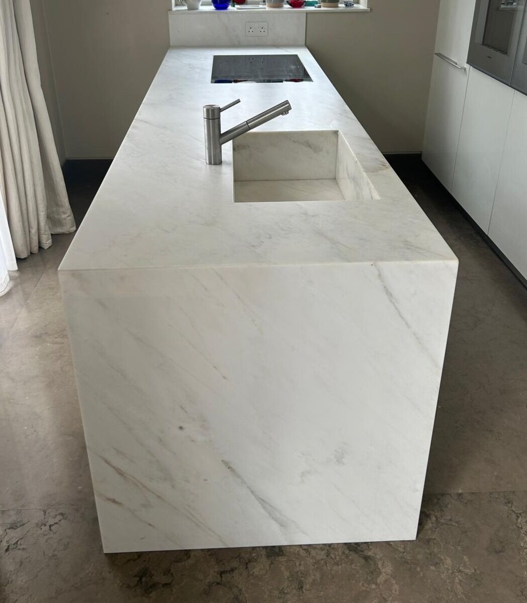 Marble is acid sensitive it is important to take extra care with festive drinks and food. 
#cleaningtips #cleanwithme #homehacks #lifestyletips #marble #limestone #kitchenworktops #luxurykitchen #kitchendesign #kitchensofinsta #sustainability #sustainableddesign