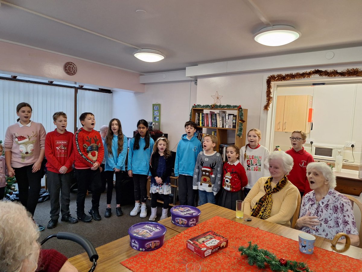 A lovely morning, with Mrs Edwards' choir visiting the residents of Thomas Harris House #MayCommunity