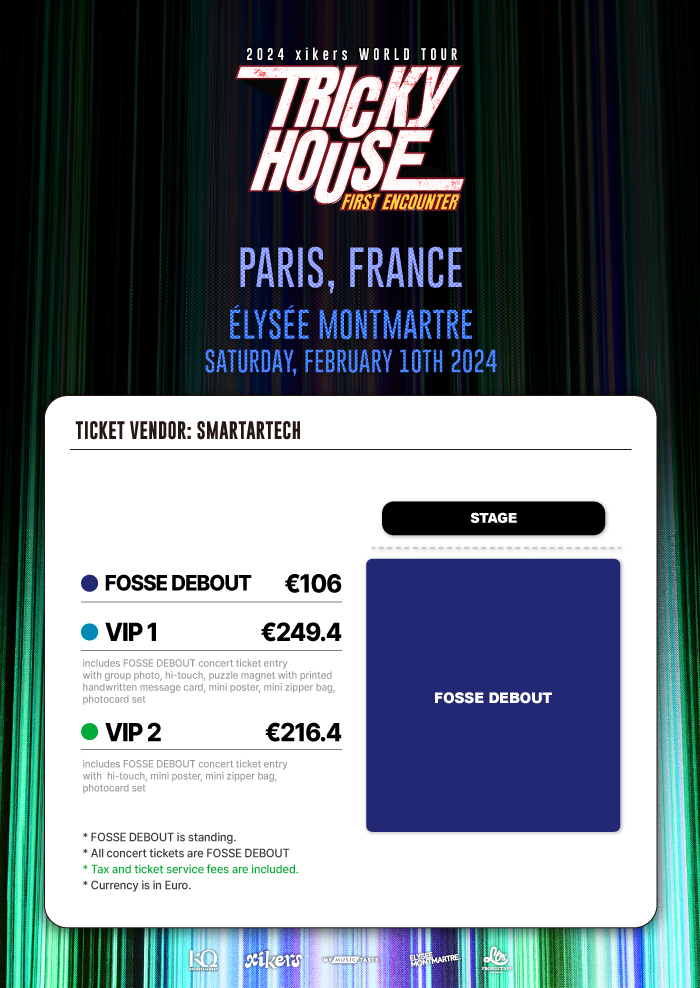 Concert ticket card -  France