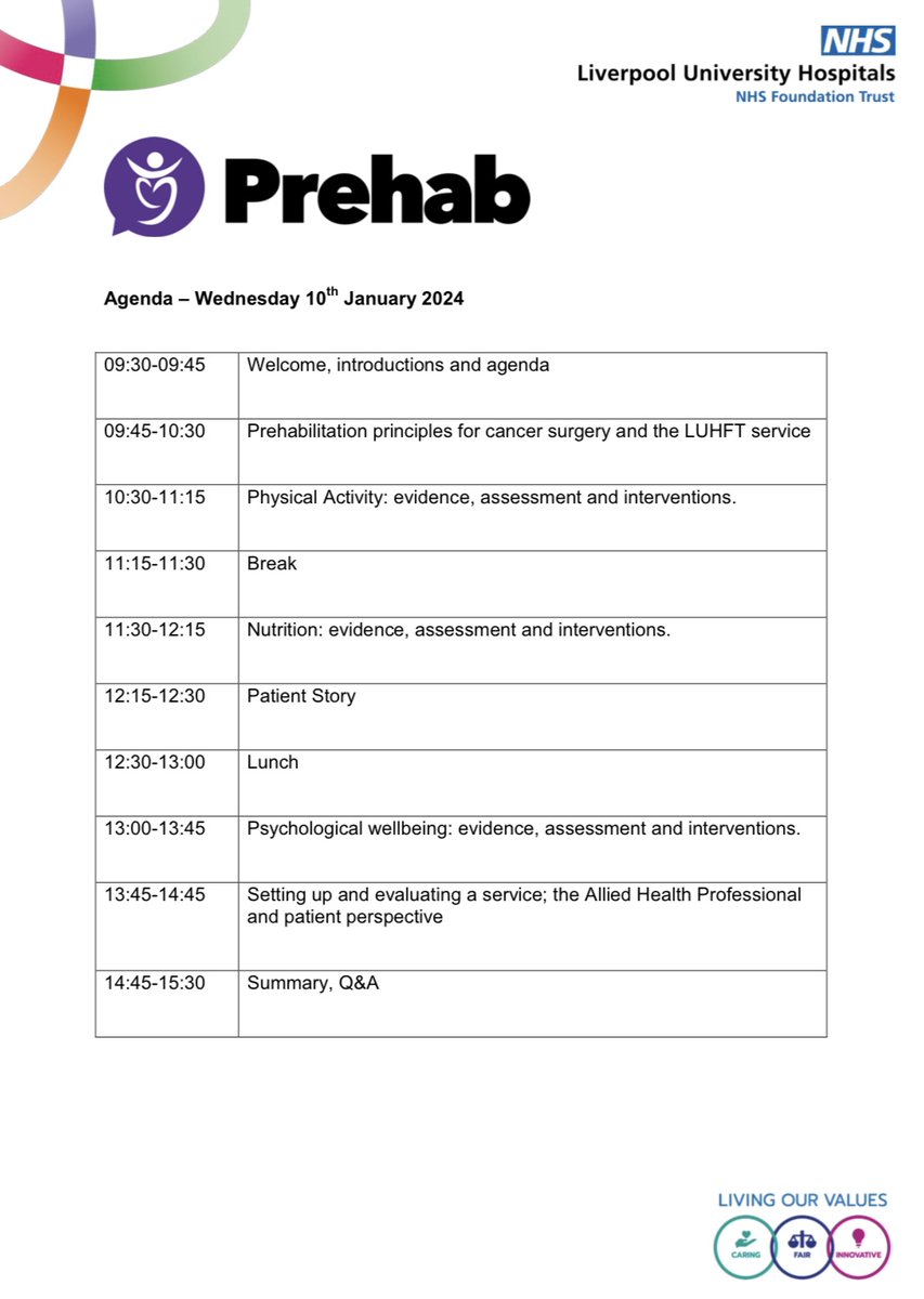 LiverpoolPrehab's tweet photo. New year, new learning opportunity? 

We still have spaces available on our Prehab study day in January! 

The day will be led by an AHP multidisciplinary team of expert speakers and will cover all things prehab. Get in touch ASAP to book on! https://t.co/neYED25Ppt