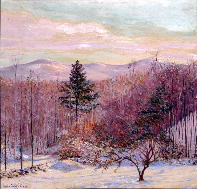 The First Snow, 1926 by US Impressionist Lilla Cabot Perry #womensart #Winter