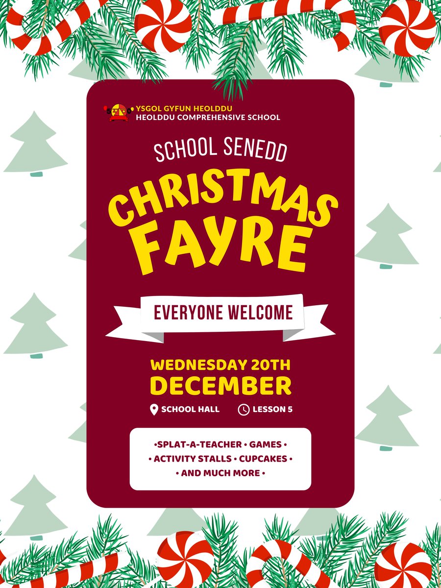 Join us tomorrow for festive fun at our Christmas Fayre in the school hall during lesson 5! 🎅🎄🎁