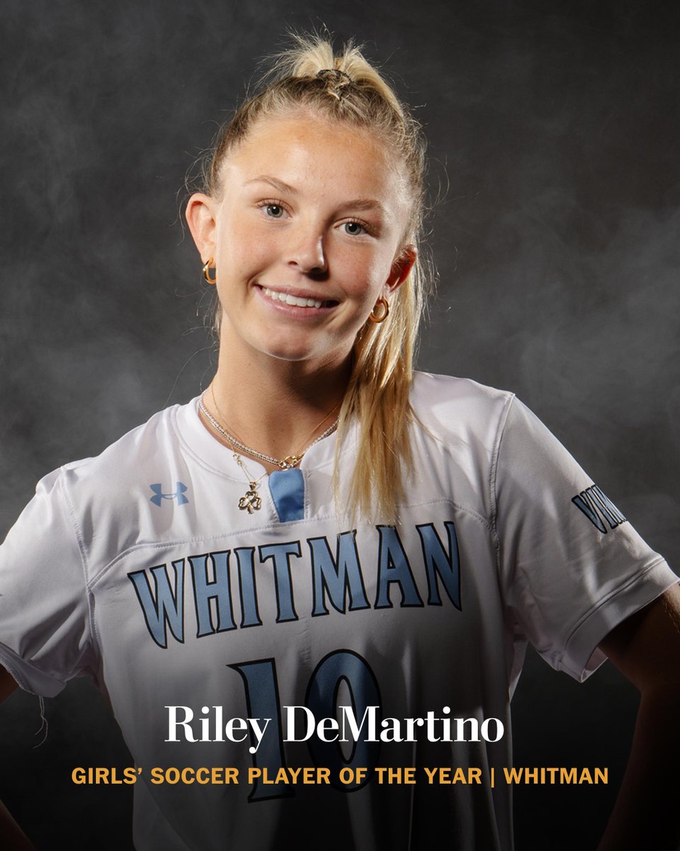 WashPost HS Sports (@washposths) on Twitter photo 2023 FALL ALL-MET
Girls' Soccer
Player of the Year: Riley DeMartino, Whitman (<a href="/DemartinoRiley/">Riley DeMartino</a>)
See the first team, second team and honorable mention: washingtonpost.com/sports/2023/12… 2023 FALL ALL-MET
Girls' Soccer
Player of the Year: Riley DeMartino, Whitman (<a href="/DemartinoRiley/">Riley DeMartino</a>)
See the first team, second team and honorable mention: washingtonpost.com/sports/2023/12…