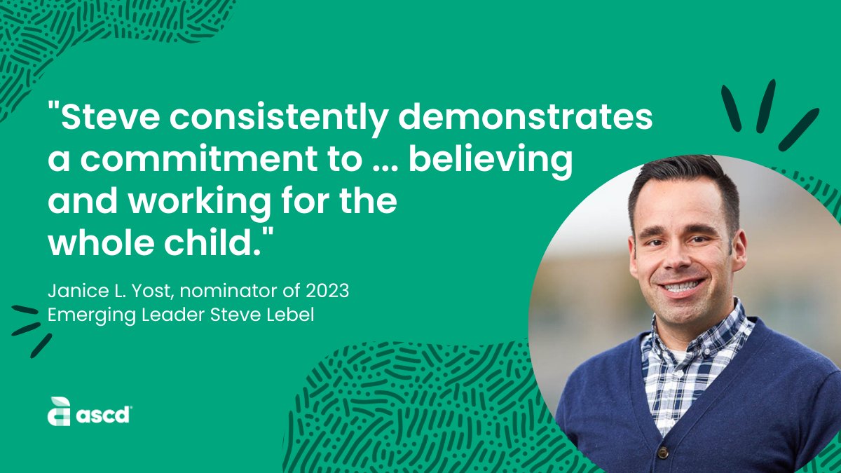 Let's celebrate @slebel21, a beacon of dedication to his community and students. Meet our outstanding 2023 #ASCDEmergingLeader! 🌟

🌎📚 Discover more stories of impact, dedication, and leadership: bit.ly/3SSTRYG 

#EdLeadership #EduTwitter #TeacherTwitter