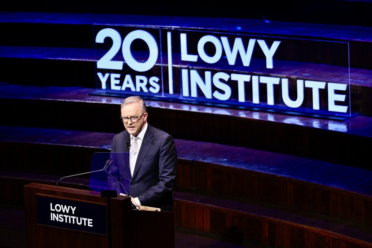 It was an honour to have Prime Minister Anthony Albanese deliver the Lowy Lecture in our 20th Anniversary year. A video of the Prime Minister’s address will be available on our website tomorrow.