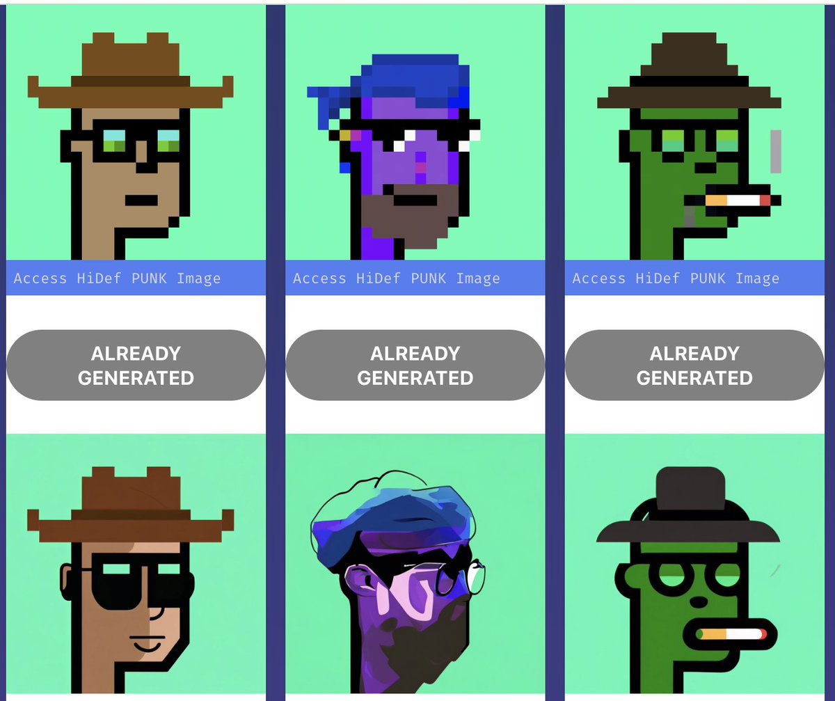 IoTeX Punks AI preview is live! In dashboard, each punk can be AI-enhanced 🤖 This is a preview - smart contracts for AI edition(Free for holders) are being deployed soon. Preview your punks now! 🔥 Once Contracts are live, you canmint your AI PUNK version! #iotex $iotx