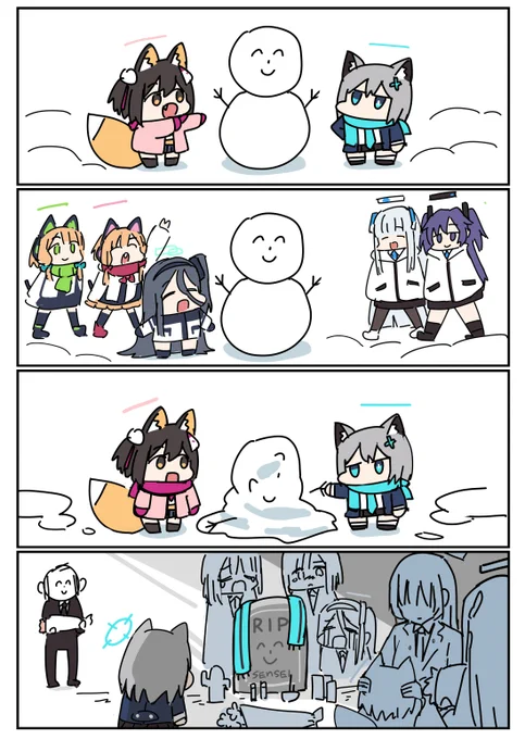 雪だるま #ブルアカ 