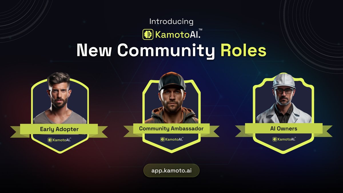 🚀We are introducing new community roles !!

💰Benefits:
✅Early Access to new feature
✅Eligible for exclusive event & contest
✅Limited time offer to interact with licensed #AI Characters & more.

Learn more at our discord: discord.gg/BS6sX3tBRA

#AIcommunity #communityupdate