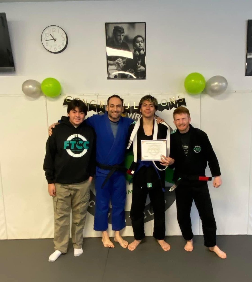 TheGoddamnJefe's tweet image. After seven years, the four of us are reunited. The Foot Clan lives. Congratulations for your promotion Mark. Ninja has taught you wonderfully. #FTCC #fullcircle #judo #bjj #MMA
