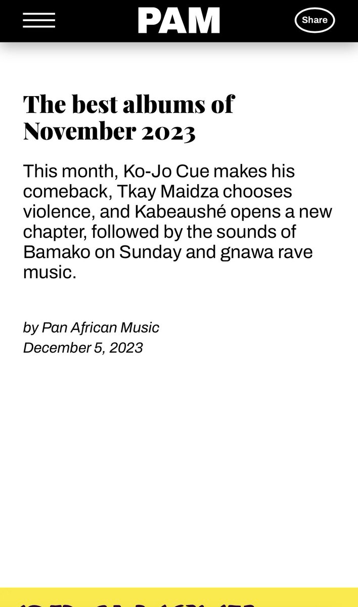 KOJO_Cue's tweet photo. Love to the good folks at @panafricanmusic … #IB23 chosen as one of the best albums of November
Stream here: https://t.co/YXupbvbqth https://t.co/dwxT1bxgOV