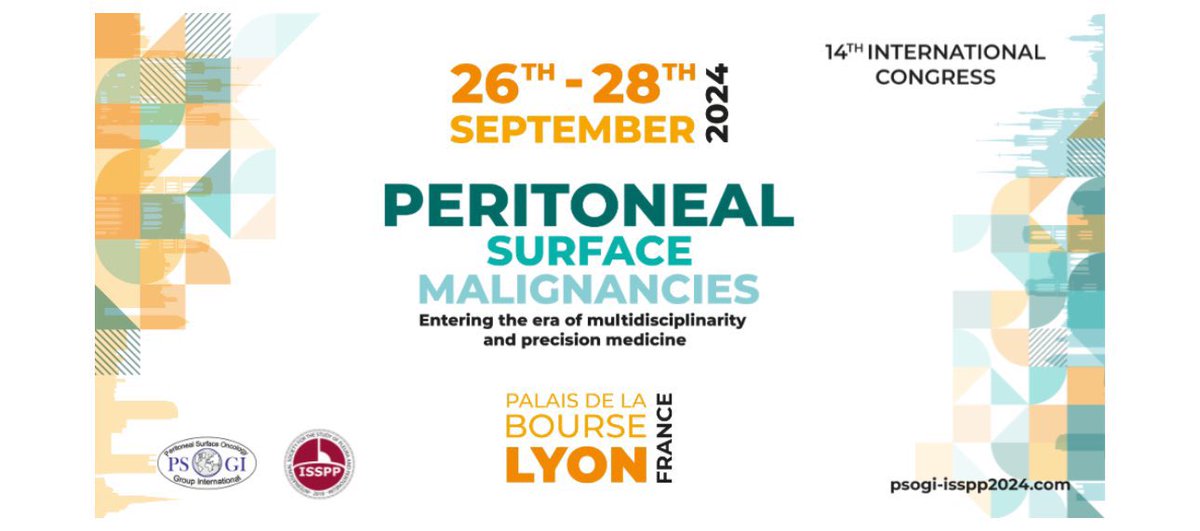 Save the date !! Join us for the latest in peritoneal surface malignancy treatment and research next fall in Lyon,France. PSOGI and ISSPP join forces to better treat PSM