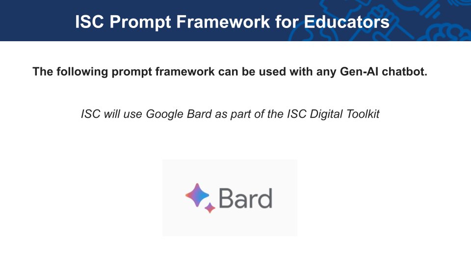 iLearnDSilva's tweet image. Our #IntelligenceAugmentation -&amp;gt; Ts can use our framework -The five &quot;S&quot; Model- to build effective prompts on #chatbot
Prompts templates:
The gen of multi-disciplinary units
The gen of authentic #assessments
The gen of behavior #intervention strategies

@aiforeducation_ #AI #GenAI