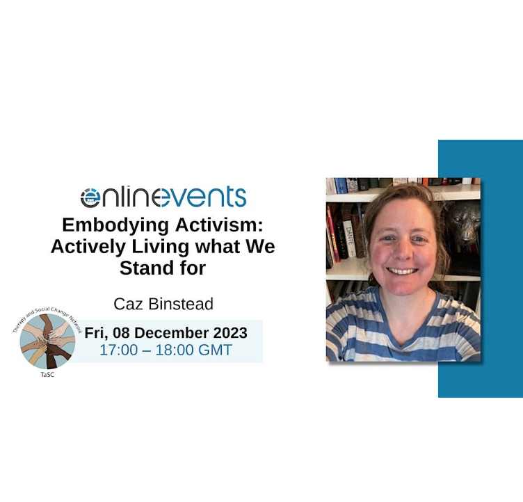 If you missed our session "Embodying Activism: Actively Living what We Stand For" with Caz Binstead, you can now watch it here on our YouTube Channel: 
🔗 bit.ly/3WWAvlv 
.
#TaSCNetwork #Therapy #SocialChange