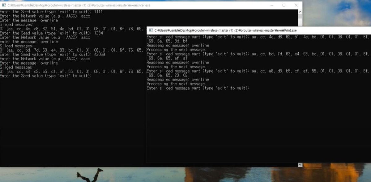 Using the 'message pool', I effectively managed and combined these chunks. This experiment deepened my understanding of enhancing wireless message transmission's efficiency and reliability.