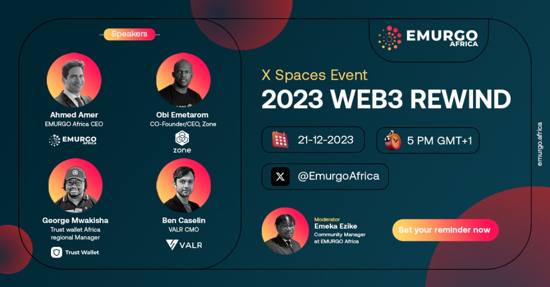 Join us on Thursday 21 Dec 05:00 PM GMT+1 as we take a look at the year in Web 3.0 and what's potentially in store for 2024.