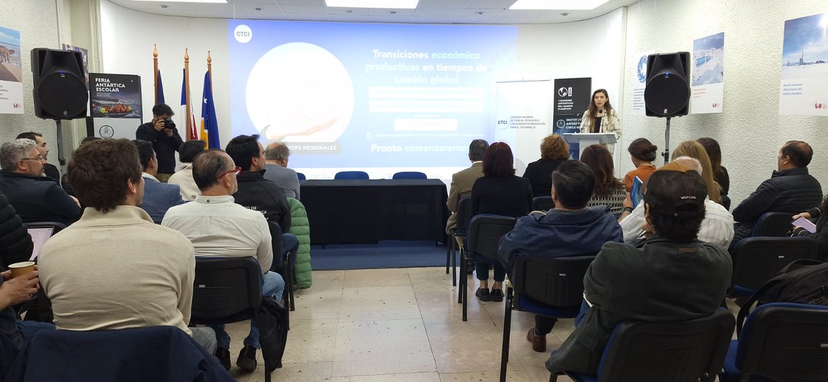 👉🏻 En dependencias del <a href="/inach_gob/">INACH</a>, nuestra Seremi, María Luisa Ojeda, se encuentra participando del workshop "Transiciones económico productivas en tiempos de cambio global", organizado por el <a href="/ConsejoCTCI/">Consejo CTCI</a> en colaboración con la @SeremiCienciaAu ♻️⚡️