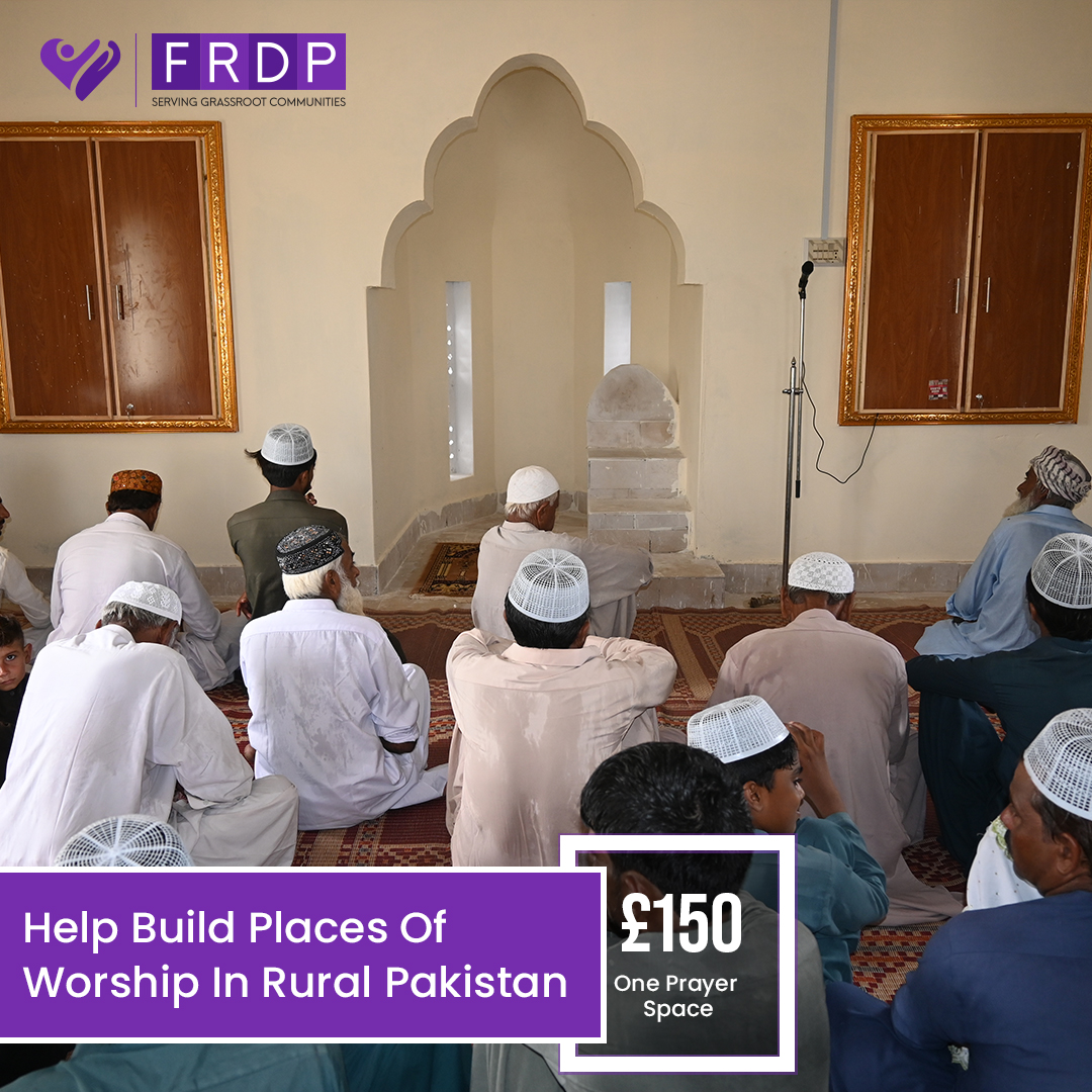 FRDPINTERNATION's tweet image. Where there's a lack of prayer areas in rural #Pakistan, your compassion can be a beacon of hope.

Use this challenge as an opportunity for positive change. Join us at #FRDP in building masjids that stand as pillars of community strength.

Donate now at - frdpinternational.org/appeals/build-…