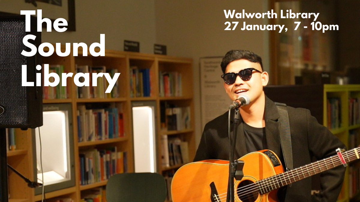 SouthwarkLibs's tweet image. Book now for The Sound Library - our free open mic night
27 January 7 to 10pm at #WalworthLibrary
This event has gone from strength to strength this year. With amazing performances from poets and musicians both local and international.
Get your tickets:  orlo.uk/2ZgpN