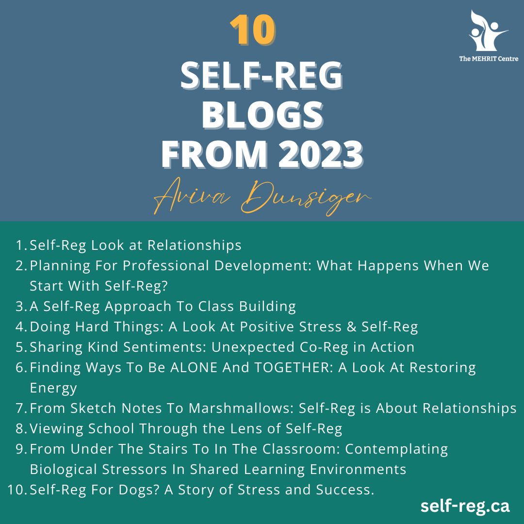 In this blog post, Aviva shares how she weaves in #SelfReg in preparation for a Professional Development Day. Aviva shares some of her strategies to help reduce her own stress in consideration across all of the Five Domains. 

Read more here:
bit.ly/3kSbXLz