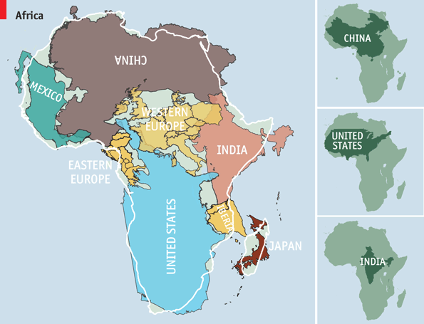 How big is Africa, in reality.