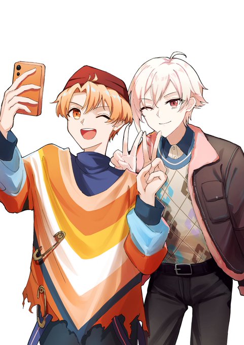 「2boys selfie」 illustration images(Latest)