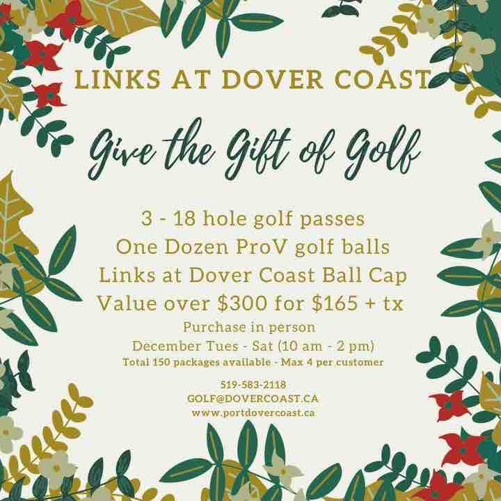 Only one week left to get the best gift for the golfer in your life.  Open Tuesday to Saturday 10-2 #linksatdovercoast #golfnorfolk #golflinks #giftofgolf