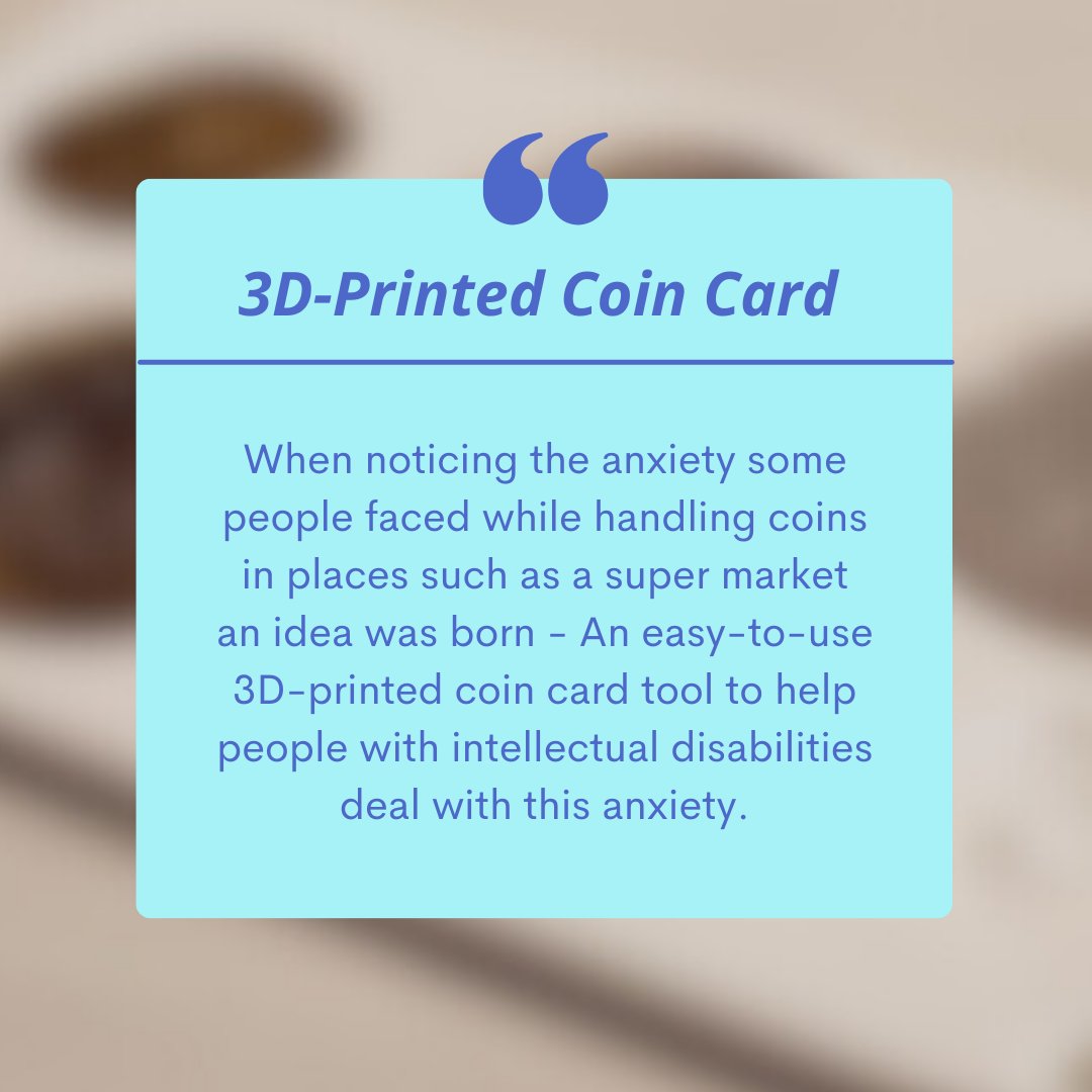 Careables.org (@careablesorg) on Twitter photo Noticing people's anxiety handling coins in places like supermarkets sparked an idea.
Read about the 3D coin holder designed by <a href="/saadcaffeine/">saadcaffeine@mastodon.social</a> in Salvage Garden Makerspace. 🚀
🔗 careables.org/story/3d-print…
<a href="/wearegig/">Global Innovation Gathering</a>
#careables #weareGIG #H2020 #opensource #assistivetech #3Dprint Noticing people's anxiety handling coins in places like supermarkets sparked an idea.
Read about the 3D coin holder designed by <a href="/saadcaffeine/">saadcaffeine@mastodon.social</a> in Salvage Garden Makerspace. 🚀
🔗 careables.org/story/3d-print…
<a href="/wearegig/">Global Innovation Gathering</a>
#careables #weareGIG #H2020 #opensource #assistivetech #3Dprint