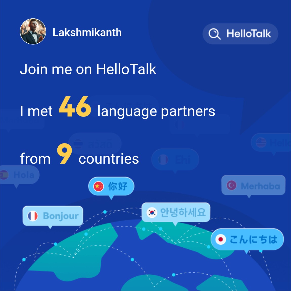 This is my progress on Hellotalk #HelloTalkVIP2023