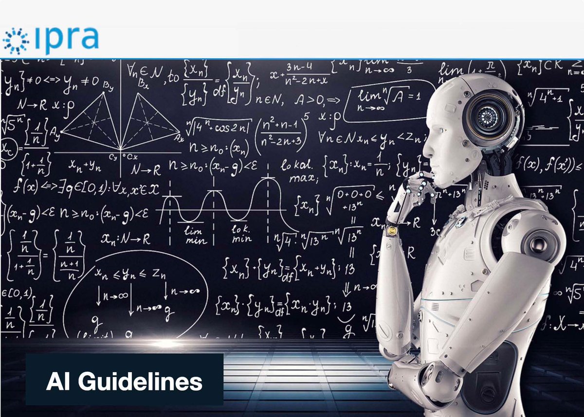 💡 Consistent with their mission for intellectual #leadership in global #communication, #IPRA has launched a set of #ArtificialIntelligence (AI) and PR #Guidelines. Read more ➡️ buff.ly/3uYgGA3