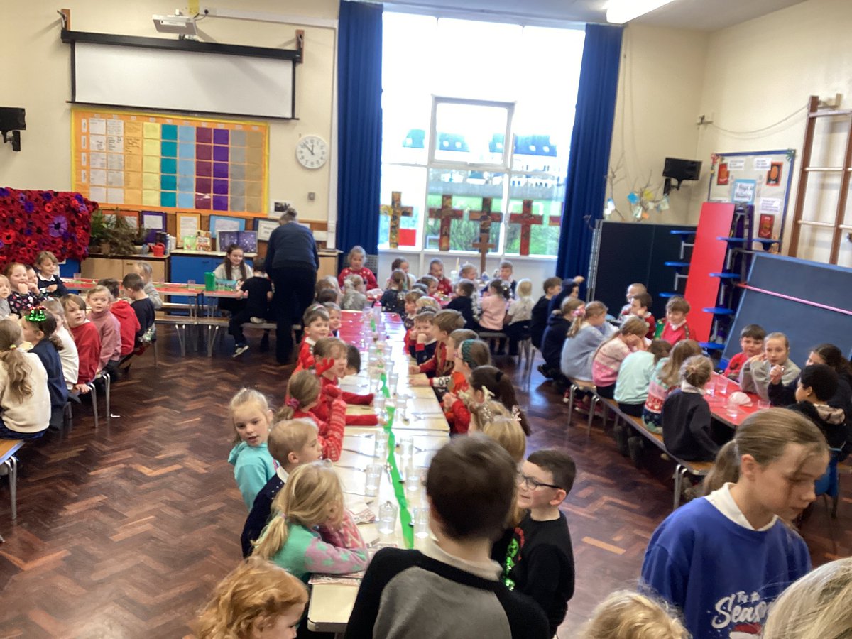 Christmas lunch was amazing, all the pupils and all the staff together. Thank you <a href="/mbat22/">Carly Halls</a> <a href="/OrchardStitches/">Kerri Fellows</a> Mrs Halls and Mrs Fellows.
