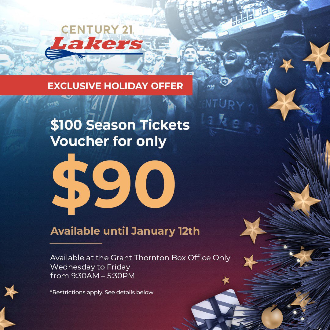 Have a <a href="/PtboLakersLax/">Peterborough Century 21 Lakers</a> fan in your life?! Pick them up a $100 season ticket voucher, available at the festive price of only $90.

🥍 

Offer ends January 12th.
 
📍 151 Lansdowne St., Peterborough
📞 705-743-3561
💻 peterboroughlakers.ca
 
*Restrictions apply
#ad