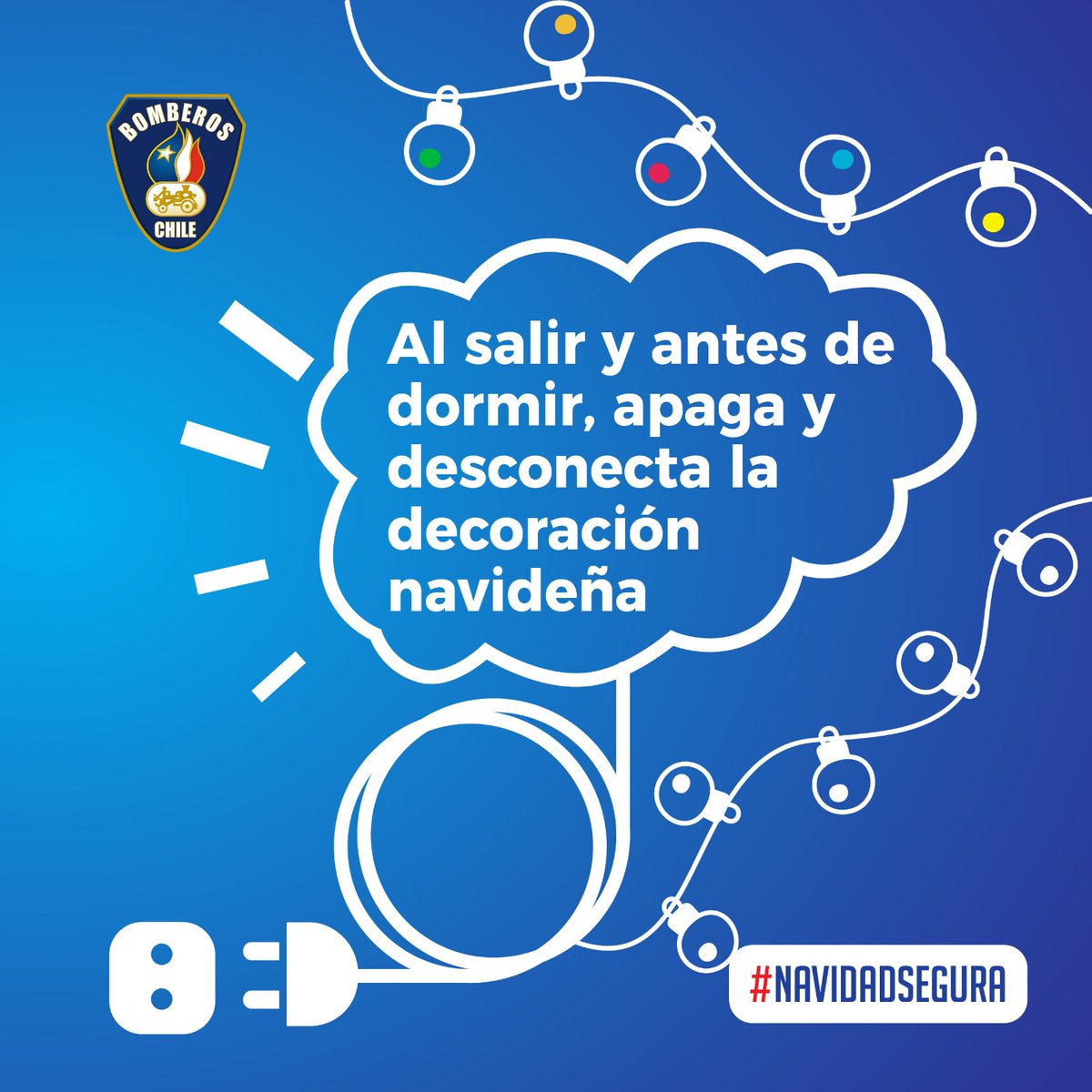 #𝗡𝗮𝘃𝗶𝗱𝗮𝗱𝗦𝗲𝗴𝘂𝗿𝗮 Al salir y antes de dormir, apaga y desconecta la decoración navideña.