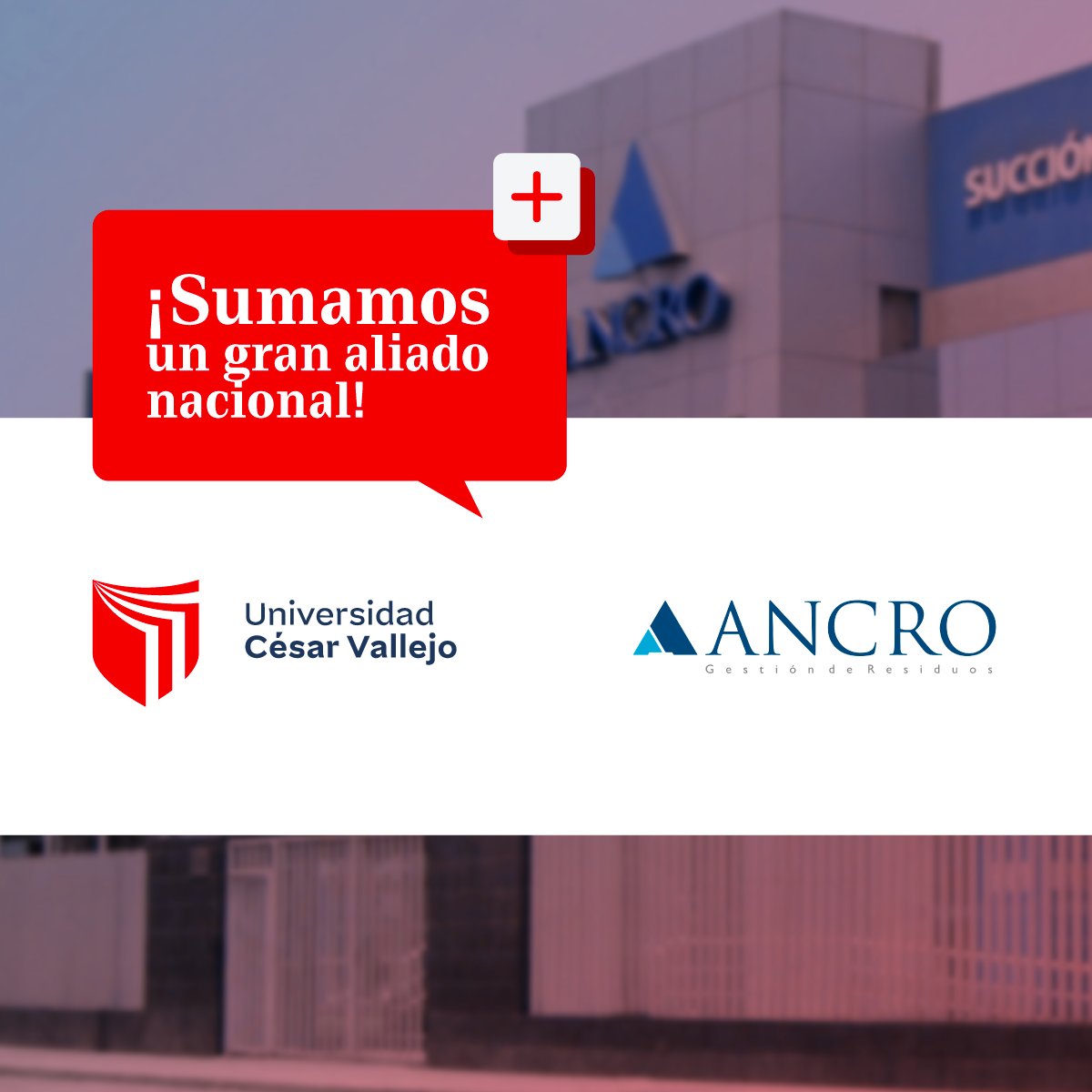 💪🏼 ¡Impulsamos el desarrollo profesional de los vallejianos! ✅ ✍️ Firmamos un importante convenio con ANCRO SRL, empresa peruana experta en gestión de residuos sólidos y líquidos. 👉 Conoce más detalles de esta alianza estratégica aquí: bit.ly/3vg2KBu