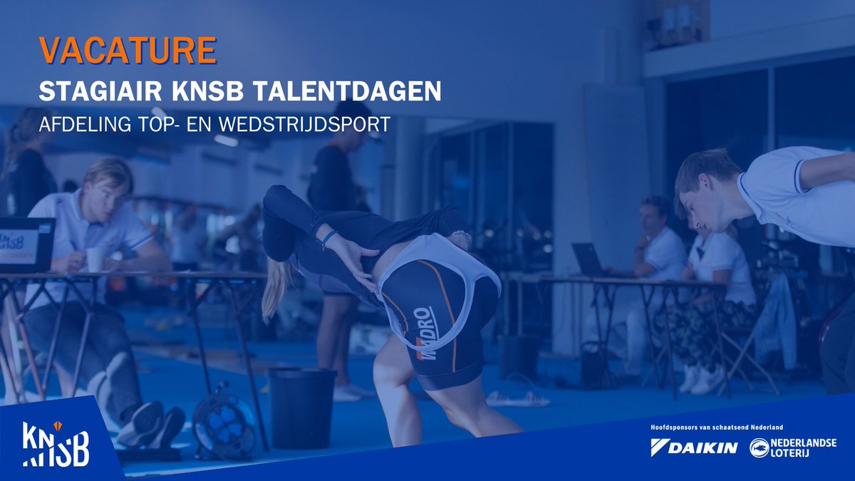 De KNSB is op zoek naar een stagiair voor de KNSB Talentdagen. Wil jij bij één van de grootste sportbonden van Nederland veel leren over de aspecten van de organisatie van evenementen? Dan is deze uitdagende stageplek iets voor jou!  

Bekijk de vacature👇
knsb.nl/nieuws/vacatur…